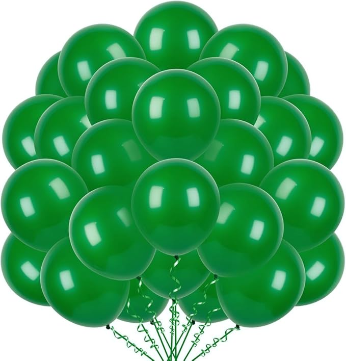 400 Pcs Green Balloons 12 Inch Dark Green Bulk Latex Balloon for Birthdays Weddings Party Decorations