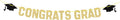 Class of 2026 Graduation Theme Party Decoration Banner, Gold Congrats Grad Banner, Black Glitter Graduation Banner, 2026 Black Congratulations Grad Party Decorations
