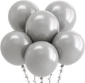 Bezente Gray Balloons 18 Inch - 30 Pack Large Thick Gray Balloons Big Round Pastel Grey Latex Balloons for Birthday Bridal Shower Wedding Anniversary Party Decorations