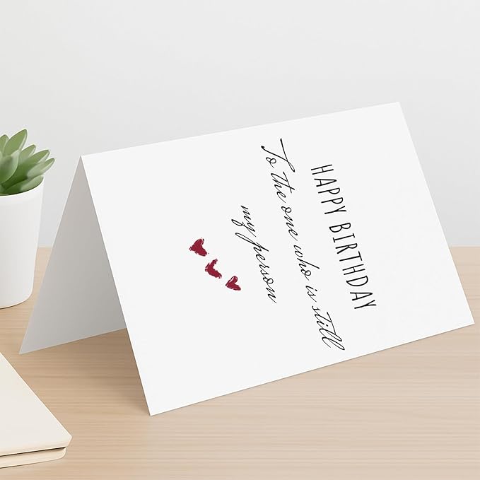 KINGNAME Romantic Birthday Card for Partner, Still My Person Meaningful Love Card for Him Her, Emotional Anniversary Greeting Card