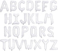 26 Pcs White Letter Balloons,16 Inch Foil Alphabet Letter Balloons,Letter A-Z Balloon Banner Custom Phrase Balloon for Birthday Party Wedding Anniversary Decoration (White 26pcs)