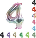 40 Inch Large Foil Helium Number Balloon Birthday Wedding Party 0-9 (Pastel, 4)