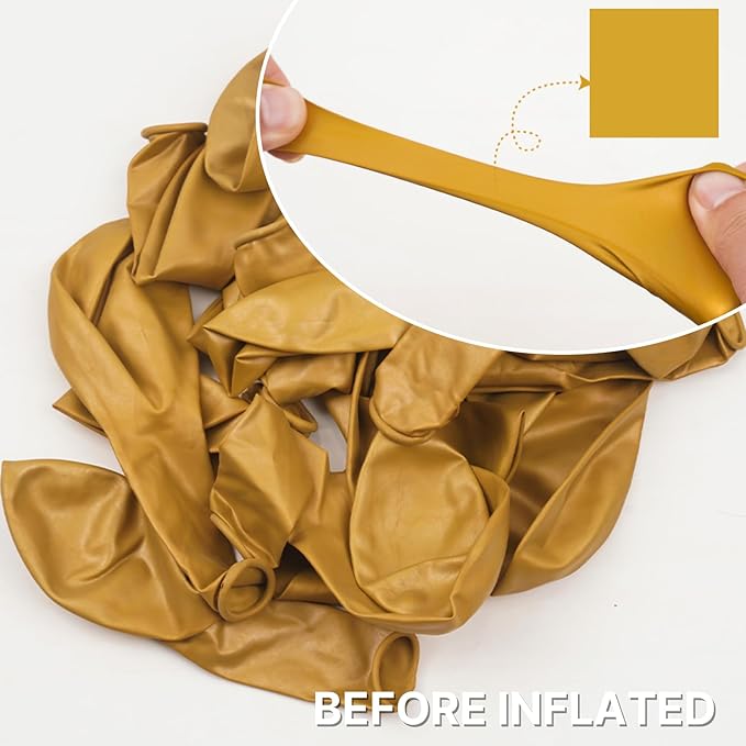 PartyWoo Gold Balloons 140pcs Different Sizes of 18 12 10 5 Inch Gold Balloon Arch Kit Garland for Birthday Wedding Anniversary Baby Shower Graduation Retirement Casino Party Decorations Gold-G101