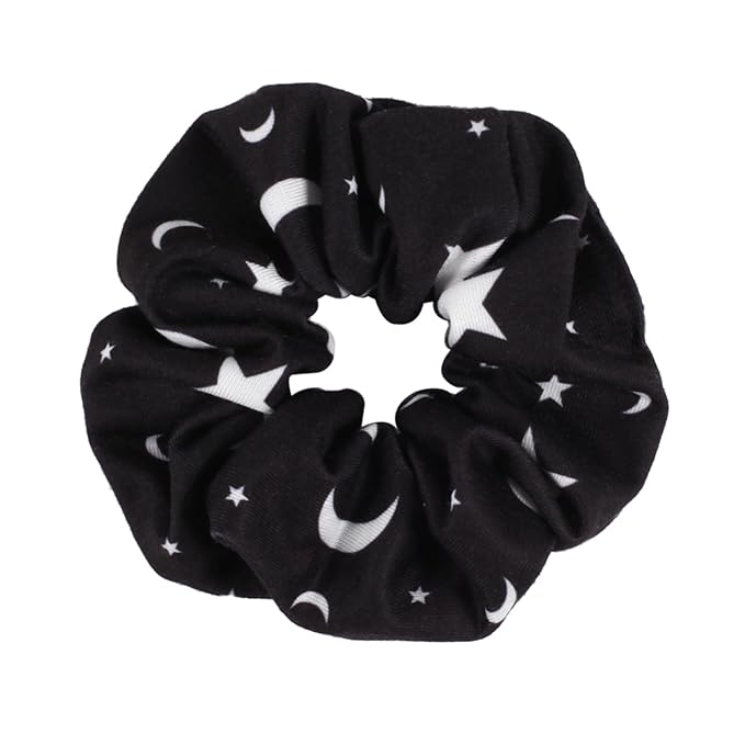Halloween Hair Scrunchies BOO Spooky Pumpkin Fall Scrunchies Skull Ghosts Bat Star Moon Candy Spider Web Skeleton Hair Ties for Women Girls Elastics Scrunchy Halloween Gifts Accessories 12 PCS