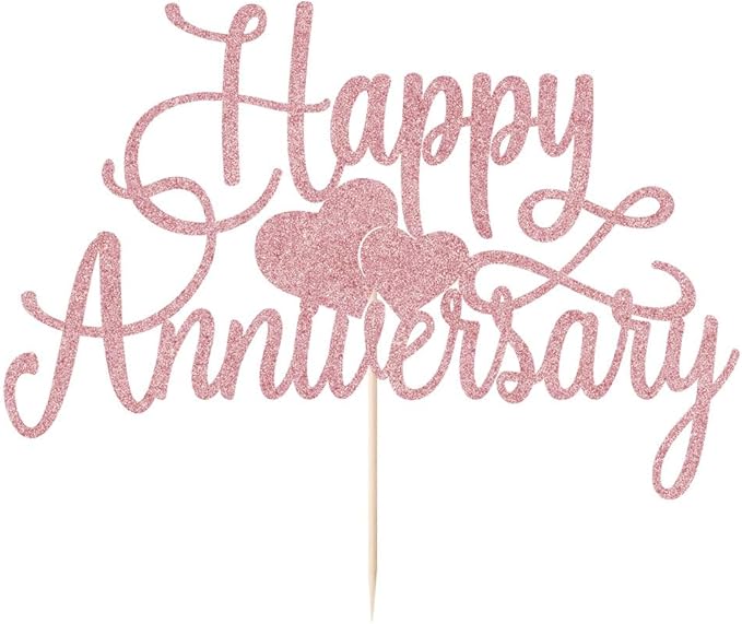 Happy Anniversary Cake Topper - Company Anniversary,Wedding Wedding Anniversary,Birthday Party Selected Decoration Supplies