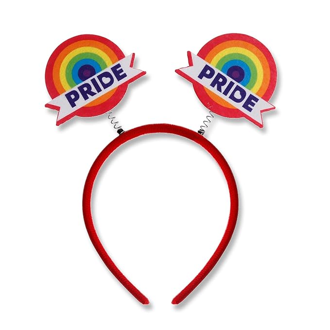 Pride Day Headband Rainbow Love Hair Accessories Colorful Circle Hair Decoration for LGBT DIY in Sweet Pride Day 1 Pcs