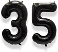 AULE 40 Inch Large 35 Balloon Numbers Black, Big Foil Number Balloons, Giant Helium Happy 35th Birthday Party Decorations for Man and Women, Huge Mylar Anniversary Party Supplies