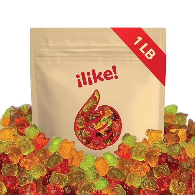 Gummi Bears Candy | 1 Pound Pack | Assorted Fruit Flavors | Chewy 3D Gummies for Snacking, Party Favors, Goodie Bags, Dessert Decorating & Candy Buffets