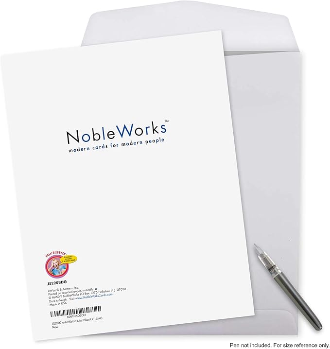NobleWorks - 1 Big Political Birthday Card with Envelope (8.5 x 11 Inch) - Democrat and Republican Humor Bday Card - Miss Me Yet J5220BDG