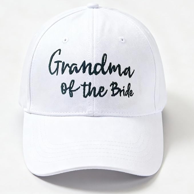 Adjustable Embroidered Hat for Bridal Shower Wedding Engagement Anniversary Honeymoon Newlyweds Couples Gifts
