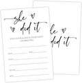 Black And White Graduation Invites 20 Pcs Minimalism Graduation Party Invitations She Did It Grad Party Invites for Women Double Sided Invitation Card for University Graduating Decorations Y419
