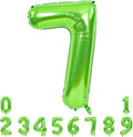 TONIFUL 40 Inch Large Green Numbers Balloons 0-9, Number 7 Digital 7 Helium Foil Mylar Big Number Balloons for 2026 Graduation New Year Eve Birthday Party Anniversary Supplies Decorations