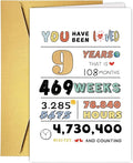 Cute 9th Birthday Card for Girls Boys, Ideal 9th Birthday Gift from Mom Dad, 9 Years Old Birthday Card Gift For Son Daughter Children, Unique 9th Birthday Decorations for Grandson Granddaughter