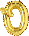 18 inch Gold DIY a-z Handwriting lowercase letters name Foil balloon Letter character birthday Wedding party decoration Balloon (18 inch Gold o)