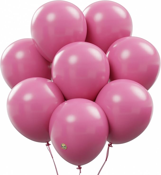 AFTERLOON® Biodegradable Balloons 50 pcs Bubble Gum Pink 10 Inch, Matte Color Thickened Extra Strong Latex Helium Float, for Baby Shower Gender Reveal Arch Wedding Birthday Party Decorations