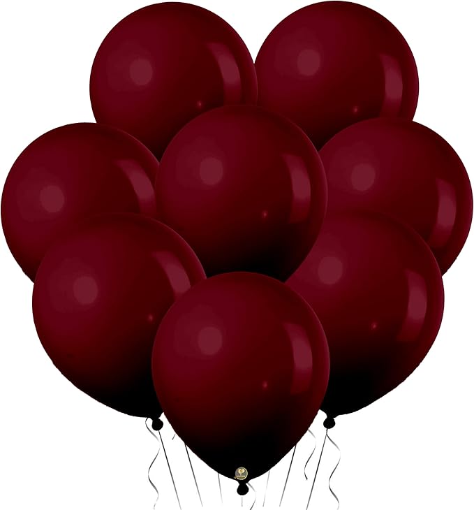 AFTERLOON® Biodegradable Mini Balloons 50 pcs Ruby Red 5 Inch, Matte Color Thickened Extra Strong Latex Helium Float, Baby Shower Gender Reveal Garland Arch Wedding Birthday Party Decorations