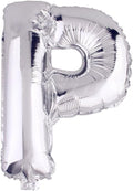 Glanzzeit 16 Inch Silver Foil Balloons Letters A to Z Numbers 0 to 9 for Prom Wedding Birthday Party Decor (Letter P)