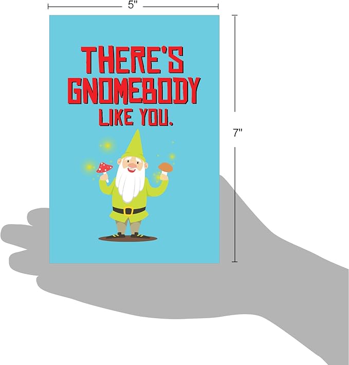 The Best Card Company Funny Birthday Greeting Card w/ 5 x 7 Envelope for Men and Women (1 Card) Friendly Garden Gnomes Gnomebody C6441EBDG