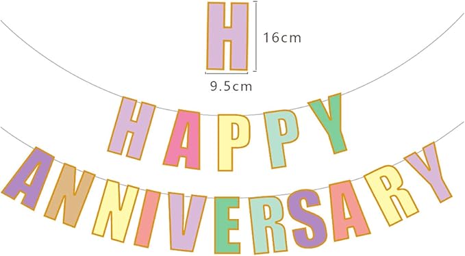 Happy Anniversary Banner, Wedding Anniversary Party Funny Paper Sign Party Supplies