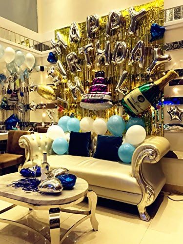 Glanzzeit 16 Inch Silver Foil Balloons Letters A to Z Numbers 0 to 9 for Prom Wedding Birthday Party Decor (Letter H)