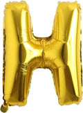 16" Alphabet Letter and Number Balloons Set Package, Aluminum Hanging Foil Film banner Mylar Balloon for Birthday Party Decoration Custom Word (A-Z, 0-9 Gold) (16 inch H Gold)