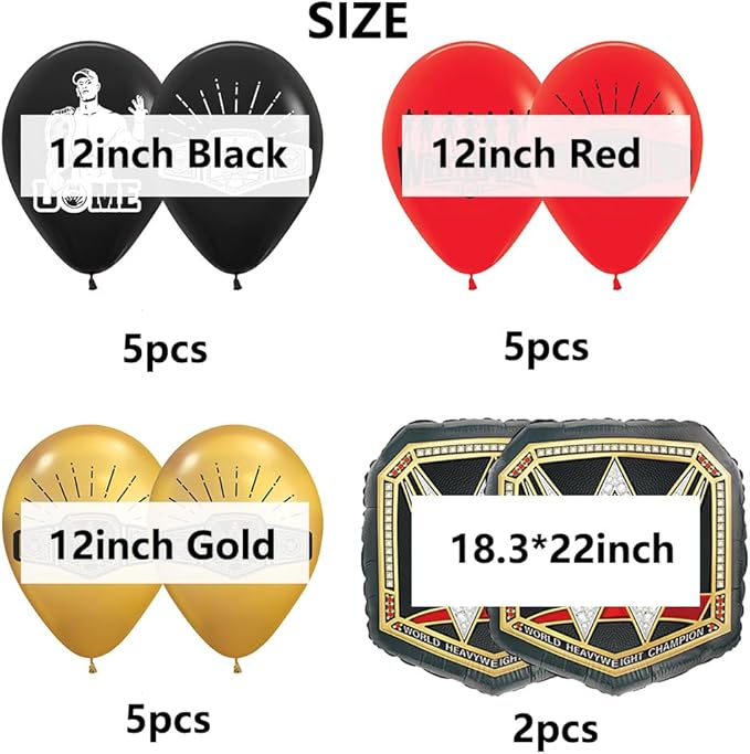 Wrestling Balloons Wrestling Birthday Decorations Wrestling Boxing Match Party Supplies Boxing Theme Favors Balloon-17pcs
