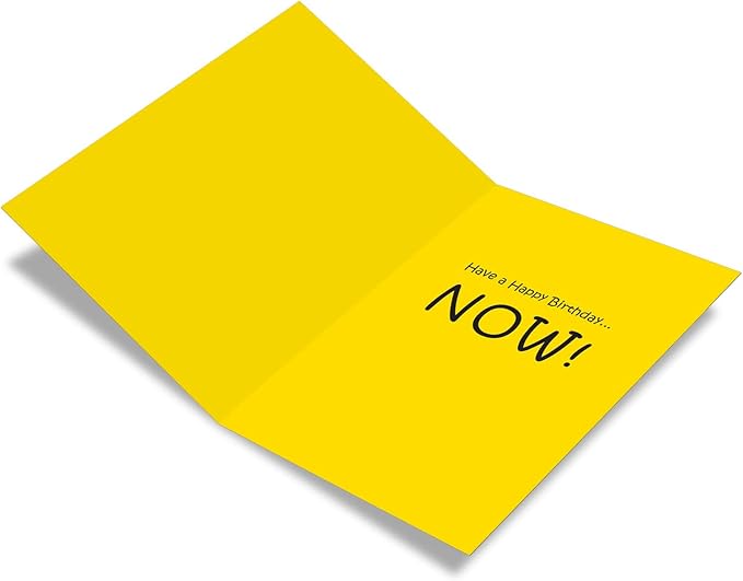 NobleWorks - 1 Hilarious Greeting Card for Birthday - Funny Birthday Cartoon, Comic Notecard - Too Soon 8318