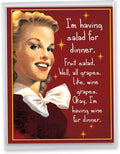 NobleWorks - Extra Large Funny Birthday Greeting Card 8.5 x 11 Inch with Envelope (1 Pack) Big, Jumbo Bday Salad For Dinner J9357BDG