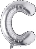 Letter Balloons 40 Inch, Single Silver Letter C Balloons Aluminum Hanging Foil Film Balloon for Baby Shower, Wedding Anniversary, Graduation, Birthday Party Decoration
