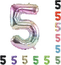 40 Inch Large Foil Helium Number Balloon Birthday Wedding Party 0-9 (Pastel, 5)