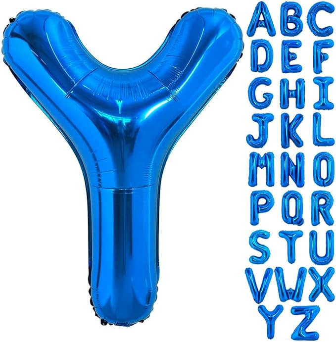 40 Inch Blue Letter Y Balloons Alphabet Y Letter Balloons Foil Mylar Big Letter Balloons for Birthday Party Anniversary New Year Graduation Wedding Decorations