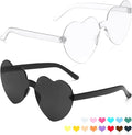 Heart Sunglasses 2 Pairs Heart Shaped Sunglasses Womens Heart Glasses Rave Sunglasses for Women Party Favors