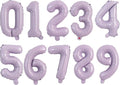 TONIFUL Balloons 16 Inch Baby Purple 0-9 Number Mylar Foil Balloons 10 Pcs digitalal Balloons for 2026 New Year Eve Birthday Party Engagement Graduations Anniversary Baby Shower