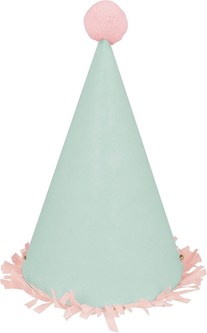 Meri Meri Birthday Party Hats, Pack of 8 Bright and Colorful Cone Birthday Hats for Kids & Adults, Cone Party Hats