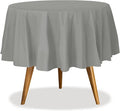 Party Dimensions Silver Disposable Plastic Tablecloth for Round Tables (36 Pack) Table Cloths for Parties, Events & Weddings, Indoors & Outdoors, 84 inches, Plastic Table Cover