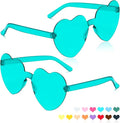 Heart Sunglasses 2 Pairs Heart Shaped Sunglasses Womens Heart Glasses Rave Sunglasses for Women Party Favors