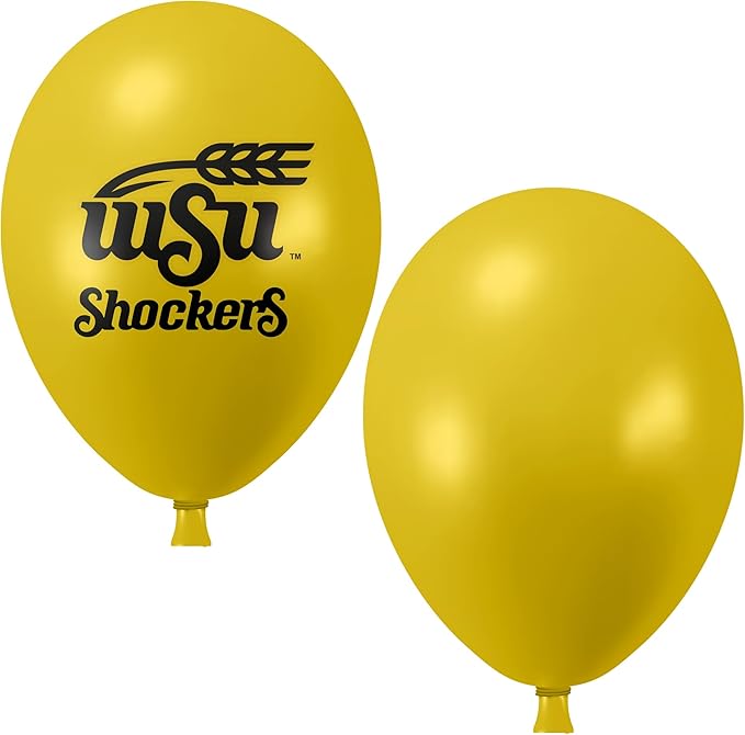 Wichita State Shockers Balloons 10 Pack 11" Official Licensed Logos, Helium Quality Latex Balloons, Perfect for College Football Team Celebration, Decorated Front and Back by Westrick