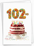 NobleWorks - Milestone Birthday Greeting Card with Envelope (4.63 x 6.75 Inch) - Big Day 102 C2765MBG