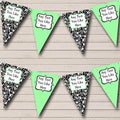 Mint Green Shabby Chic Damask Personalized Birthday Party Bunting - Hanging Party Decoration - Birthday Party Banner Garland | Decorative Party Supplies