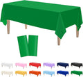 Kopokita 2PCS Green Plastic Tablecloths 54 x 108 Inch, Disposable Table Cloths Rectangle Party Table Covers