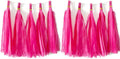 Tissue Paper Tassels Paper Tassels Garland Banner Table Decor Party Tassels Banner Wedding Birthday Baby Shower Nursey Party Decorations Supplies (20, Rose Red)