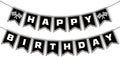 Race Car Happy Birthday Banner Race Car Birthday Party Decorations Black and White Checkered Flag Banner Racing Themed Checkered Flag Party Supplies for Boys