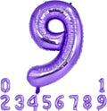 TONIFUL 40 Inch Purple Large Numbers Balloon 0-9 Birthday Party Decor,Foil Mylar Big Number Balloon Digital 9 for Birthday Party,Wedding, Bridal Shower Engagement Photo Shoot, Anniversary