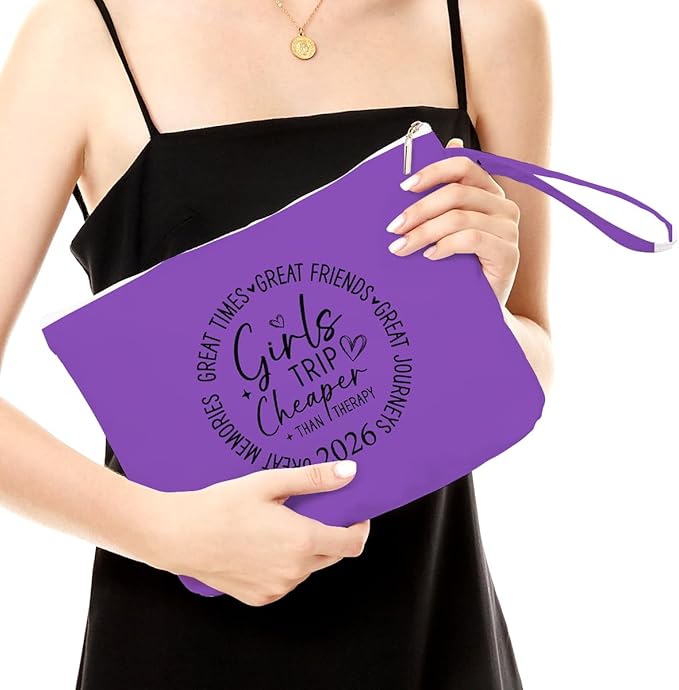 Fokongna Girls Trip Gifts Wet Bag Wet Dry Bag Beach Bag Favors for Swimsuit Toiletry Bag Travel Essentials For Women, Beach Travel Gym Wet Dry Bag for Swimsuit Dirty Diaper Bag. Purple