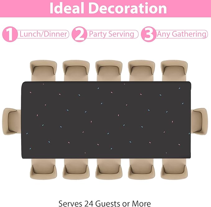 Qyeahkj 24 Guests Burnouts or Bows Gender Reveal Party Supplies Baby Boy or Girl Disposable Plates and Napkins Tablecloth Baby Shower Party Decorations Paper Tableware Set Decor Party Favors