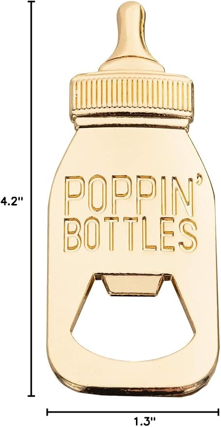 24 Packs Poppin Bottle Openers for Baby Shower Favors,Gifts,Decorations and Souvenirs (Blue, 24)