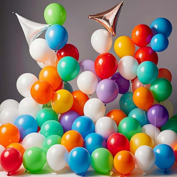 440 Pcs Rainbow Balloons 12 Inch 15 Colors - Thick Latex Colorful Assorted Bulk Balloon, for Birthday Wedding Baby Shower Graduation Events