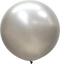 36 Inch Giant Latex Balloons, Pearl Silver Round Balloons for Birthdays Weddings Receptions Festival Party Decoration, Pack of 10 Pcs