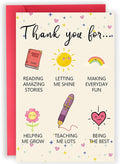 Cute Teacher Appreciation Gifts for Men Women, Funny Thank You Teacher Card, Thank You for Helping Me Grow