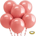 Bezente Dusty Pink Balloons 18 Inch - 30 Pack Large Thick Rose Pink Balloons Big Round Pink Latex Balloons for Birthday Wedding Anniversary Bridal Shower Gender Reveal Boho Theme Party Decoration